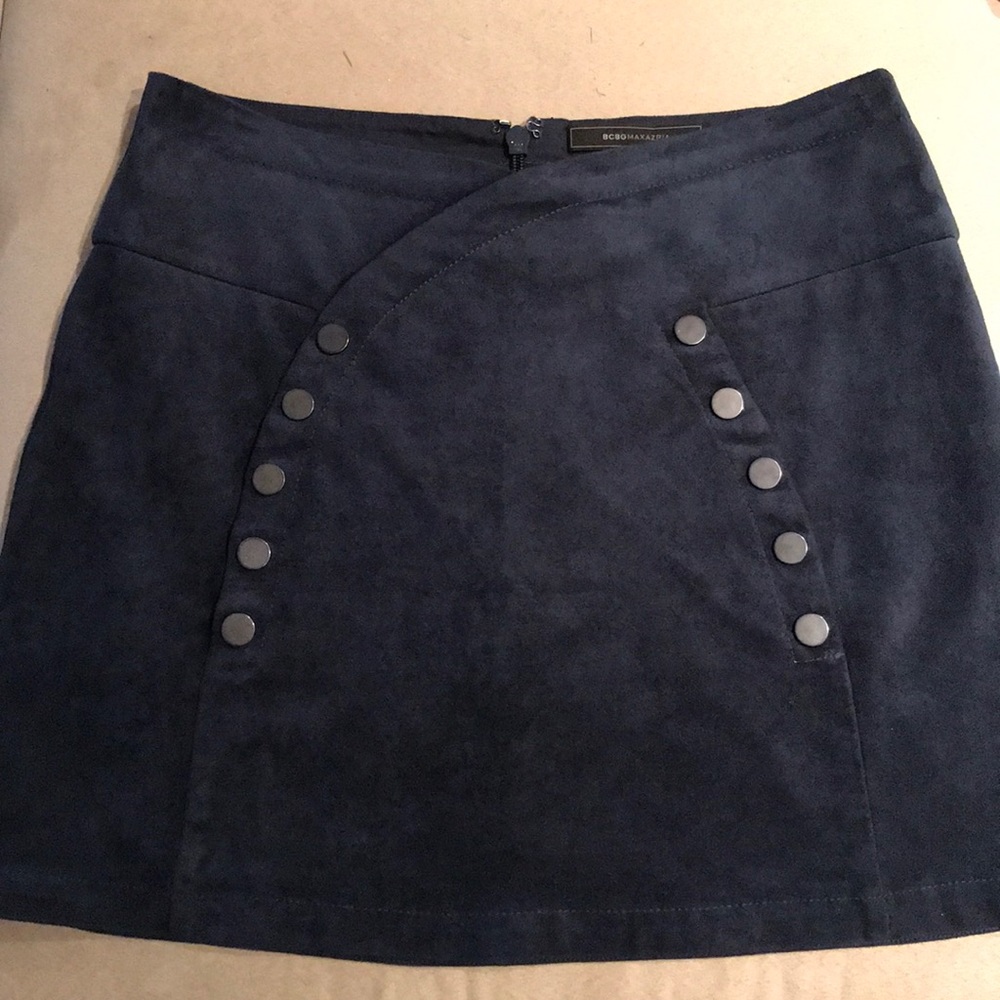 BCBG Faux suede mini skirt